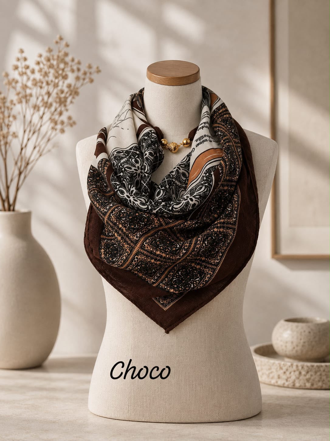 Foulard carré aimanté
