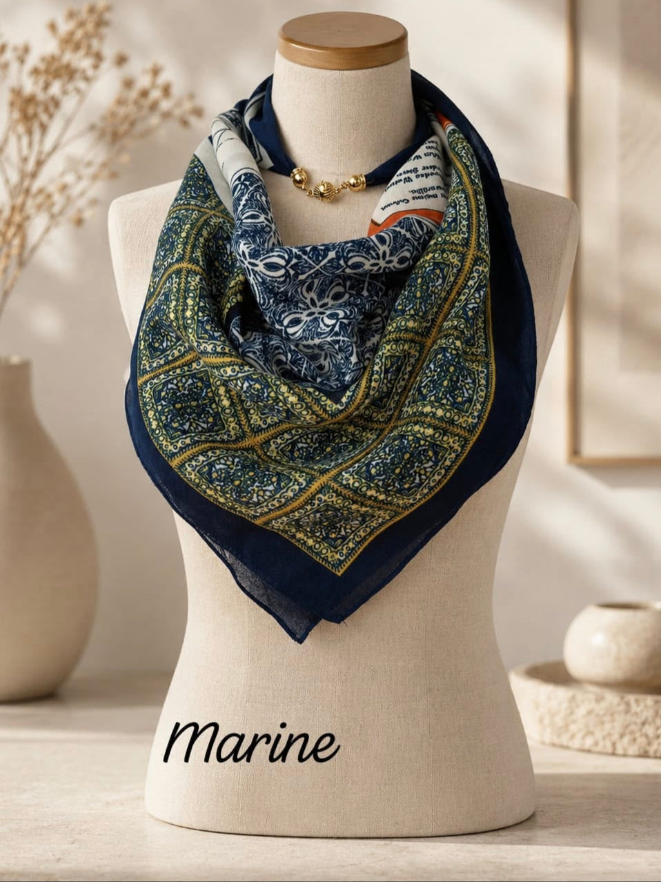 Foulard carré aimanté