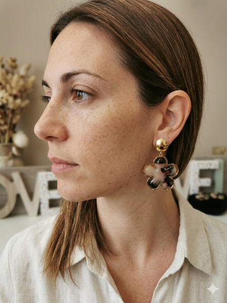 Boucles d'oreilles Fleur Léo