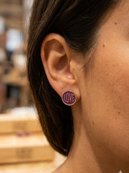 Boucles d'oreilles Love (puces)