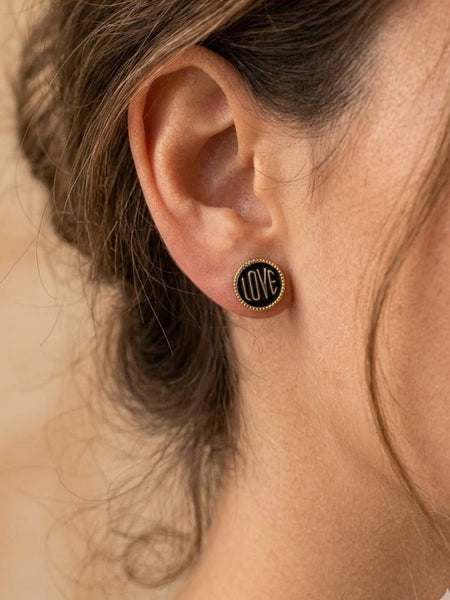 Boucles d'oreilles Love (puces)