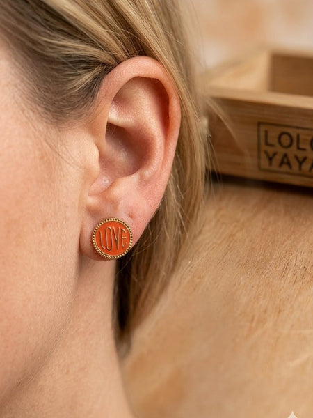 Boucles d'oreilles Love (puces)