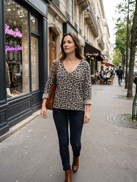 Pull Paris Léopard