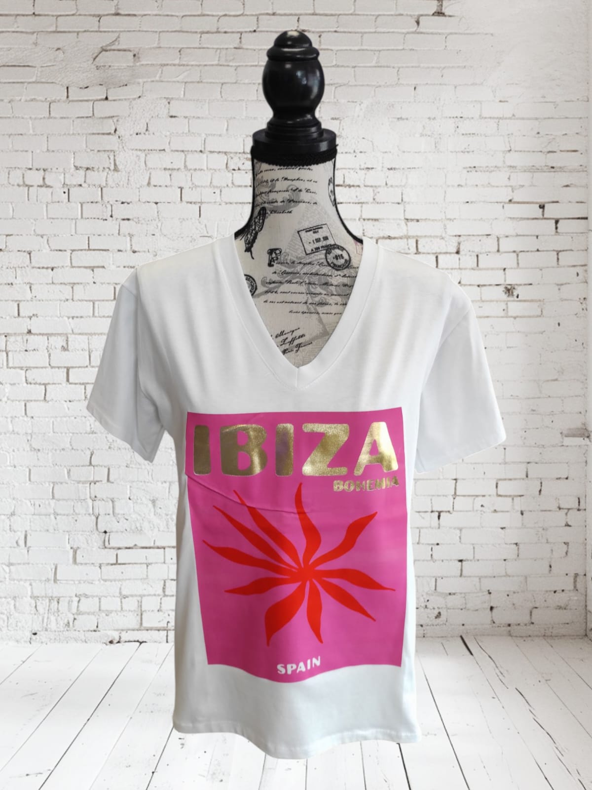 Tee-shirt Ibiza rose