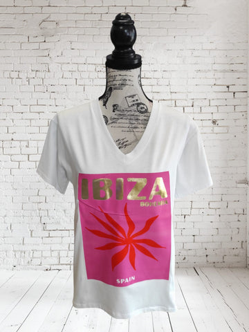 Tee-shirt Ibiza rose