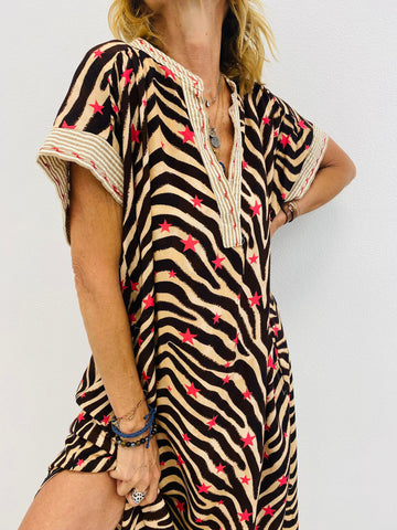 Robe Zèbre courte