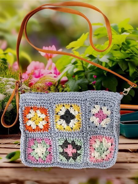 Sac Macramé fleurs