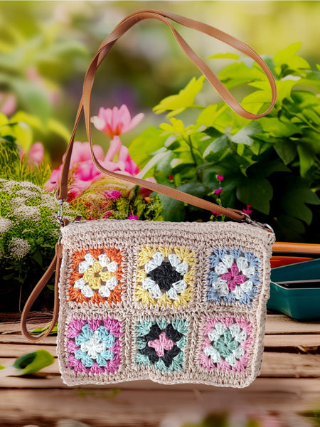 Sac Macramé fleurs