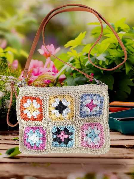 Sac Macramé fleurs