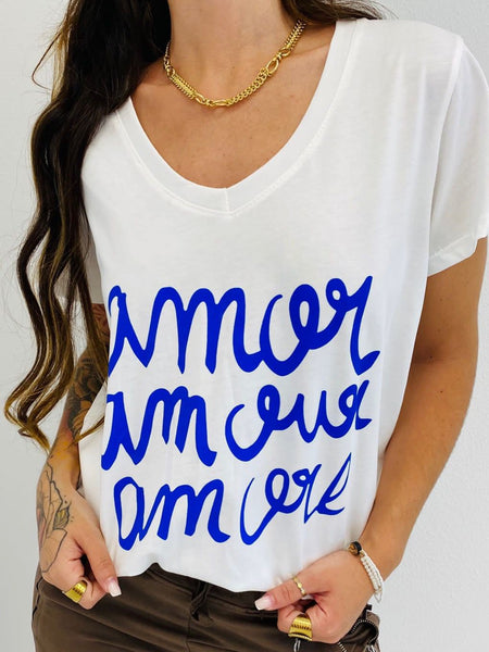 Tee-shirt Amor amor amor (col V)