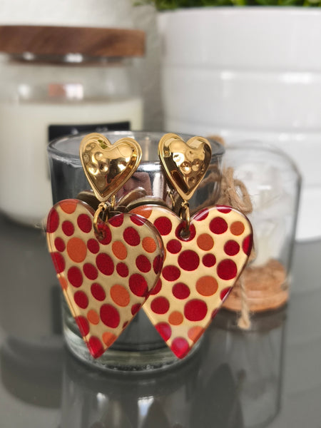 Boucles d'oreilles Cœurs pois