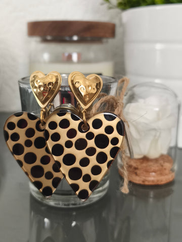 Boucles d'oreilles Cœurs pois