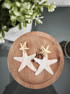 Boucles d'oreilles Etoiles nacre