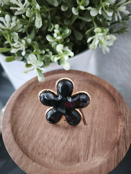 Bague Fleur corne