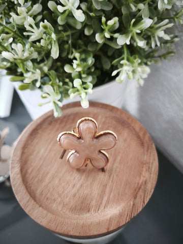 Bague Fleur corne
