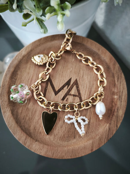 Bracelet Breloques cœurs