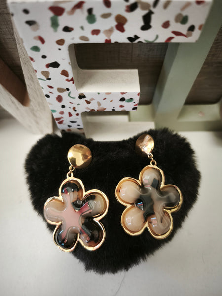 Boucles d'oreilles Fleur Léo