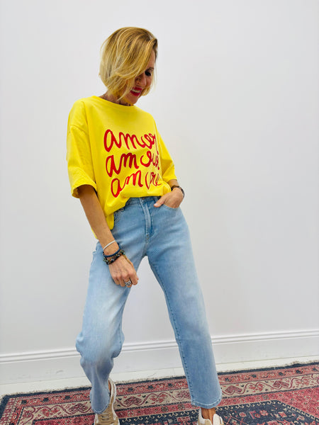 Tee-shirt Amor amor amor (col rond)