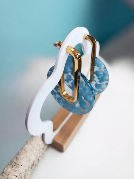 Boucles d'oreilles Aqua
