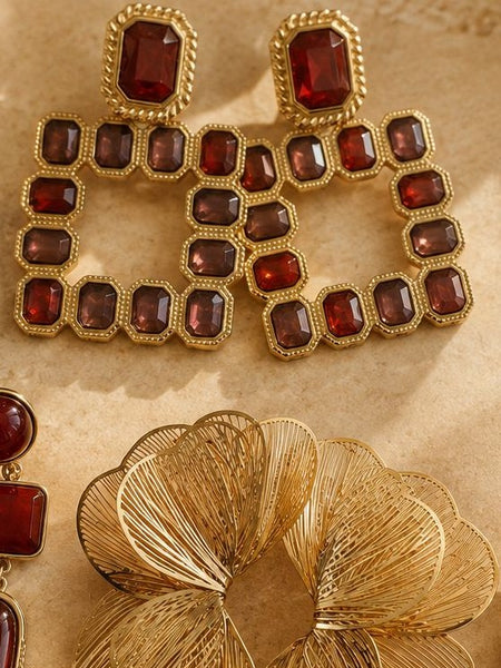 Boucles d'oreilles Carré