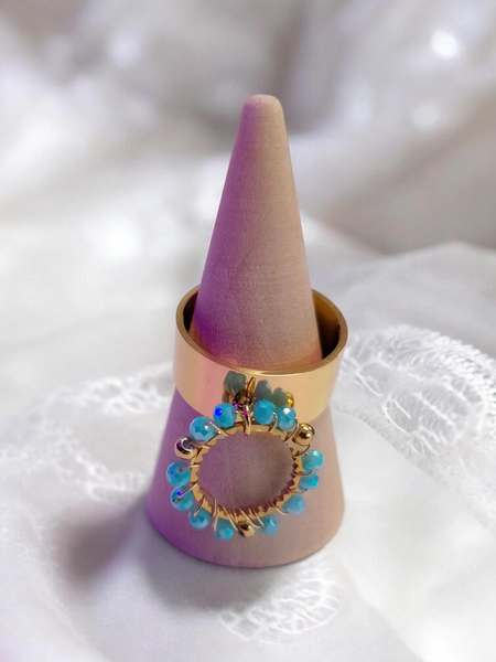 Bague rond perles