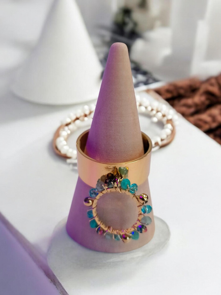 Bague rond perles