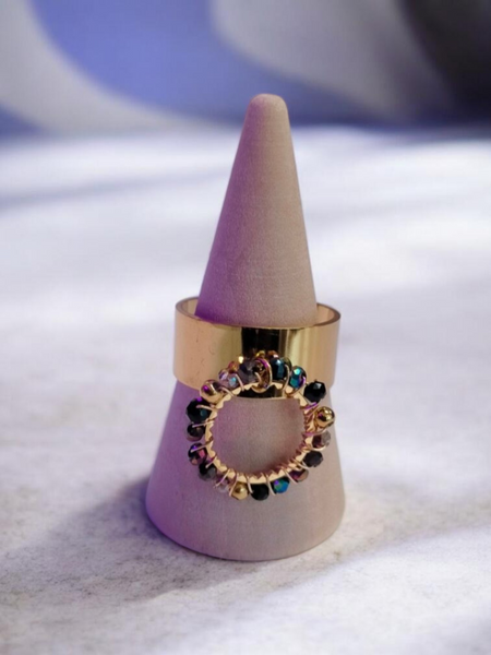 Bague rond perles