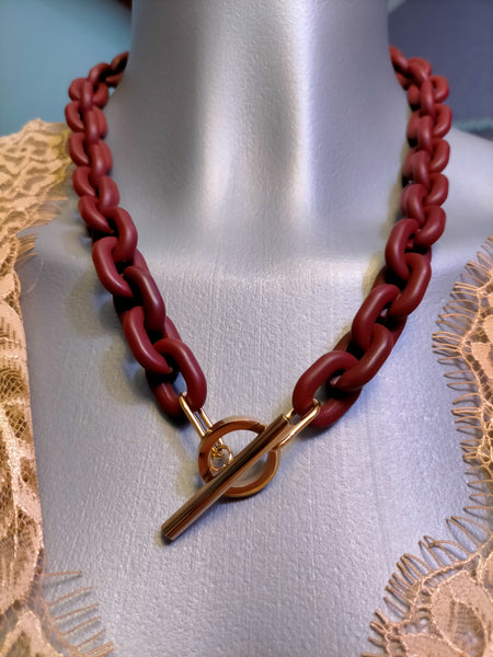 Collier maille résine